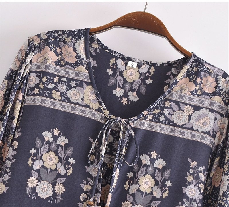 Robe Droite Année 70 Fleurs - Louise Vintage