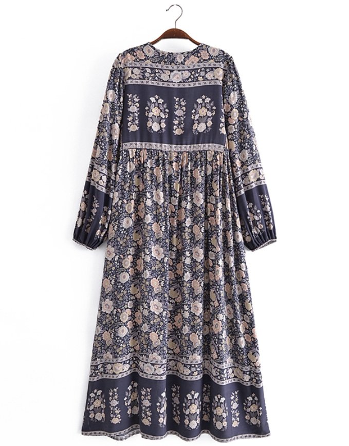 Robe Droite Année 70 Fleurs - Louise Vintage