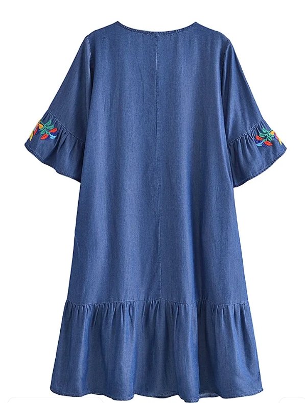 Robe Droite Année 70 Hippie - Louise Vintage