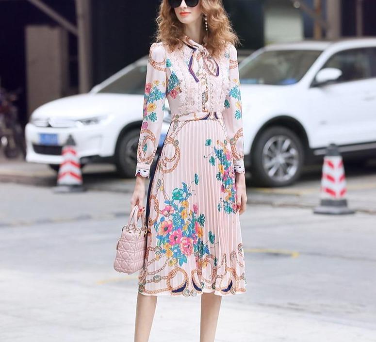 Robe Droite Style Année 40 Rose - Louise Vintage