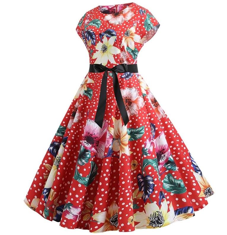 Robe Evasée Vintage Artistique - Louise Vintage