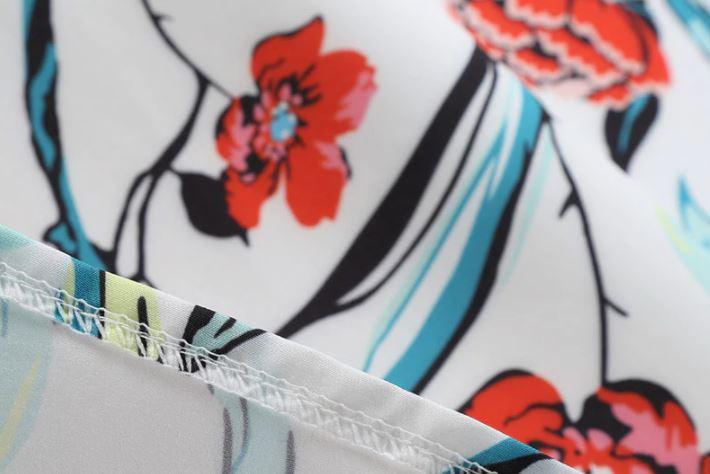 Robe Evasée Vintage Blanche Fleurs - Louise Vintage