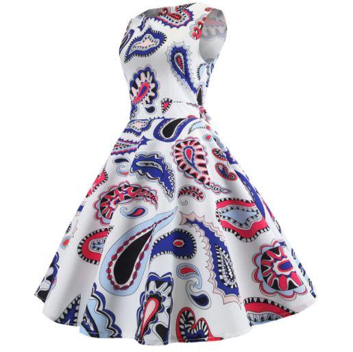 Robe Evasée Vintage Dessins - Louise Vintage