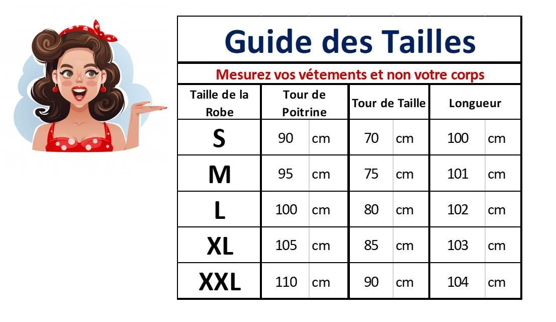 Robe Evasée Vintage Marine Pois Blancs - Louise Vintage