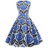 Robe Evasée Vintage Noire Bleue - Louise Vintage