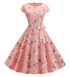 Robe Evasée Vintage Rose Fleurie - Louise Vintage