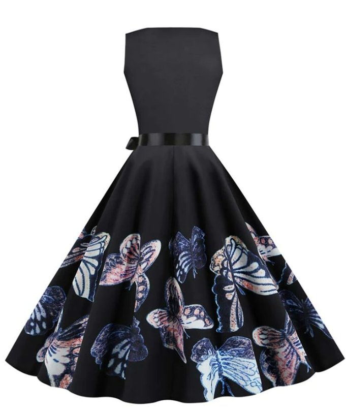 Robe Evasée Vintage Violette - Louise Vintage