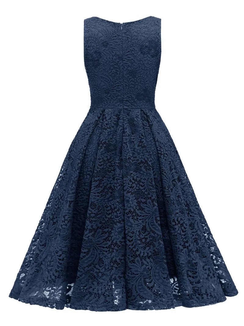 Robe Femme Années 50 Bleu - Louise Vintage