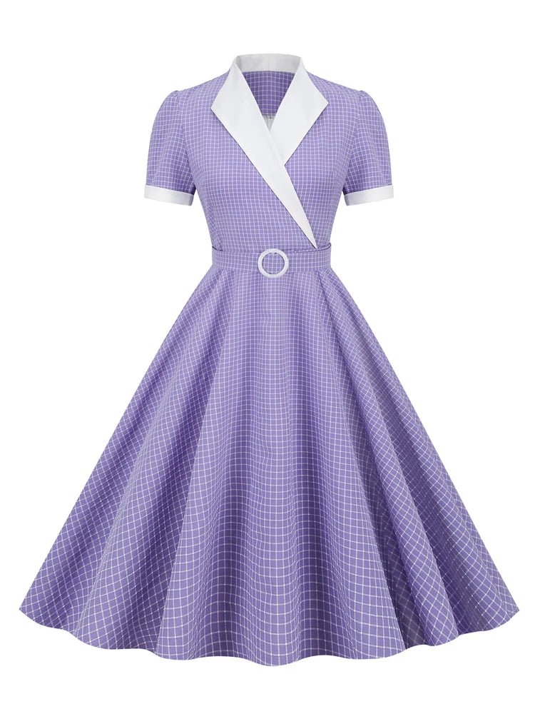 Robe Femme Années 50 Violet - Louise Vintage