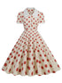Robe Fifties Rouge Col Claudine - Louise Vintage