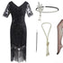 Robe Flapper Années 20 Noire (Avec Accéssoires) - Louise Vintage