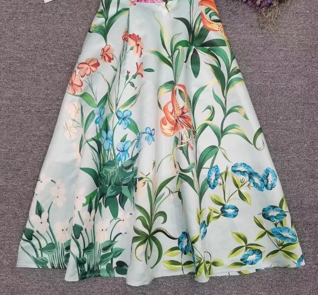Robe Fleurs Années 40 Menthe - Louise Vintage