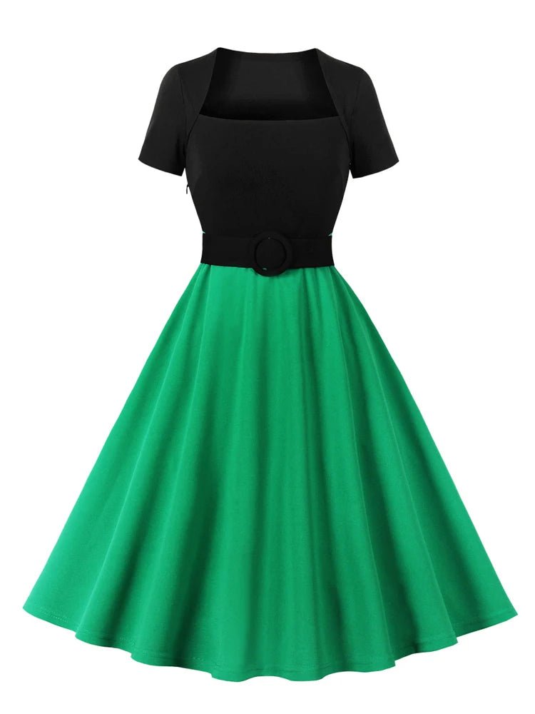 Robe Fourreau Annee 50 Vert