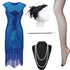 Robe Gatsby Année 20 Bleue (Avec Accéssoires) - Louise Vintage