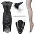 Robe Gatsby Année 20 Noire (Avec Accéssoires) - Louise Vintage