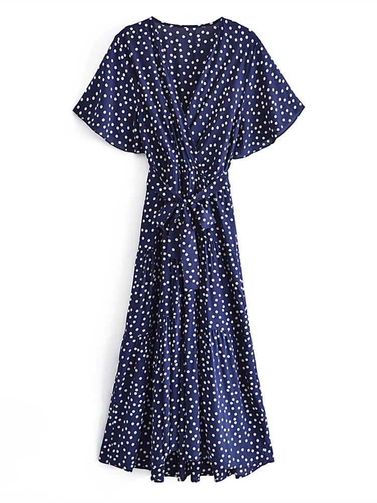 Robe Hippie Chic Bleue - Louise Vintage