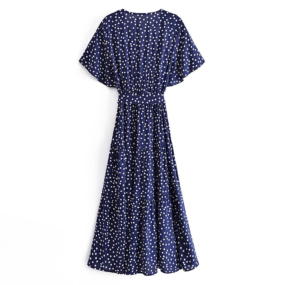 Robe Hippie Chic Bleue - Louise Vintage