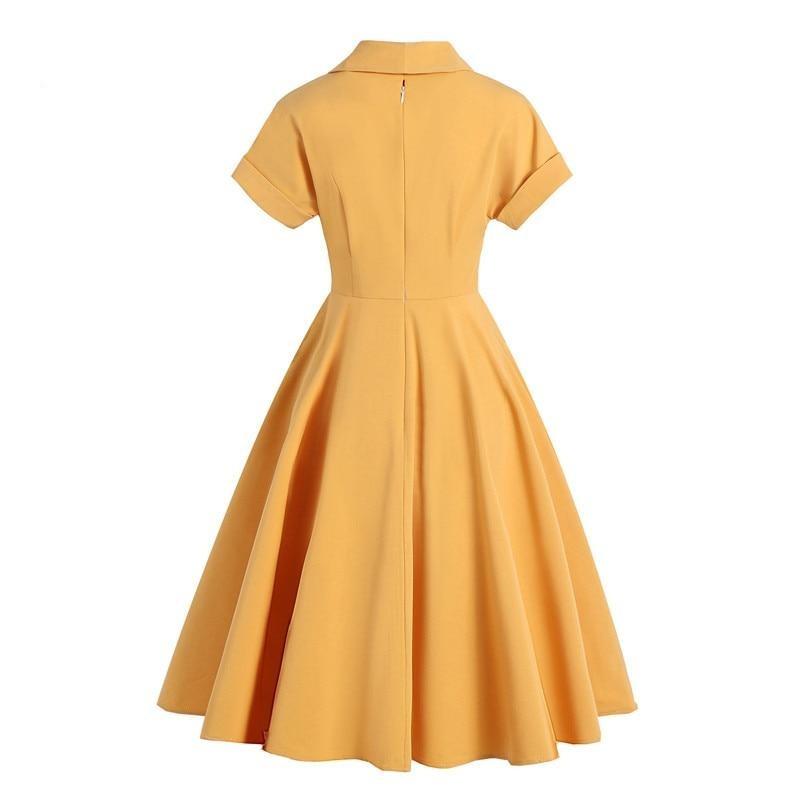 Robe Jaune Année 50 - Louise Vintage