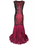 Robe Longue Année 20 Rouge - Louise Vintage