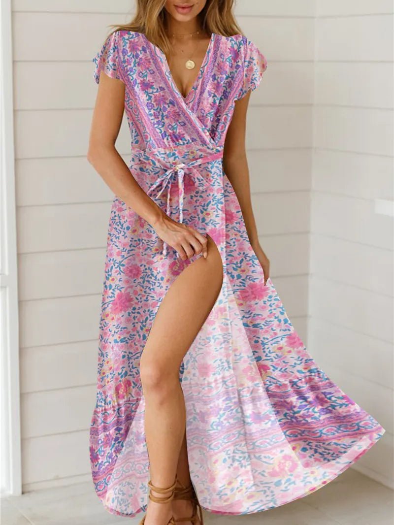 Robe Longue Année 70 Longue a Fleurs - Louise Vintage