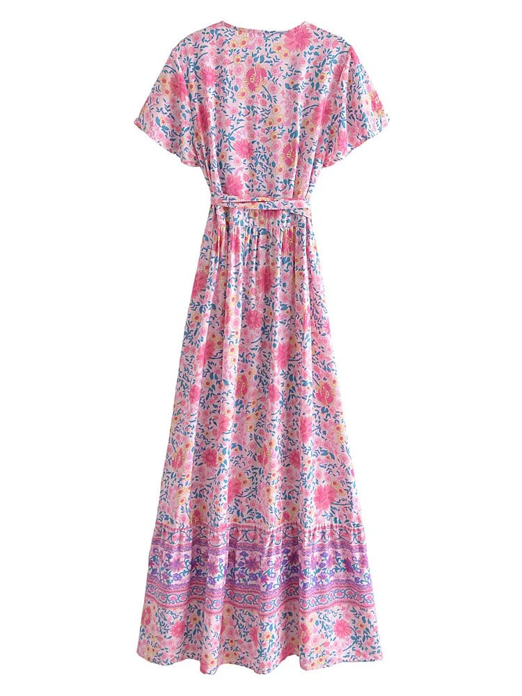 Robe Longue Année 70 Longue a Fleurs - Louise Vintage