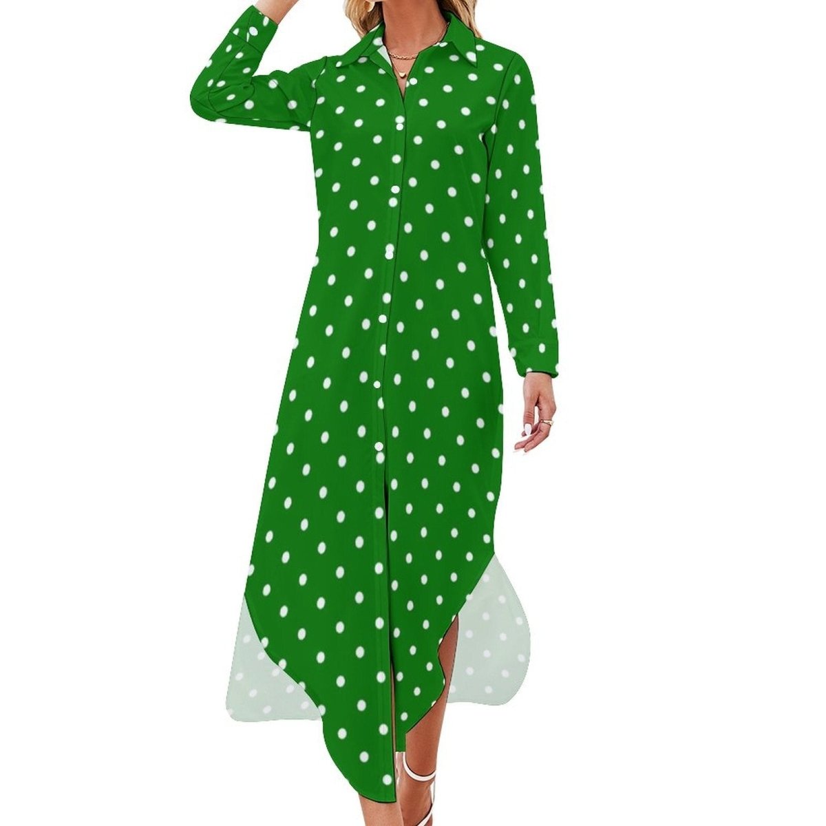 Robe Longue Année 70 Verte - Louise Vintage