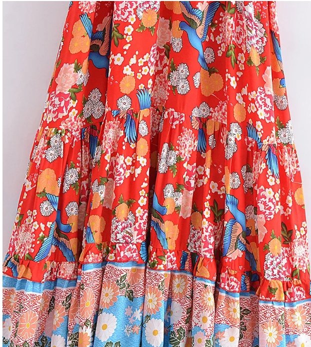 Robe Longue Fleurette Année 70 - Louise Vintage