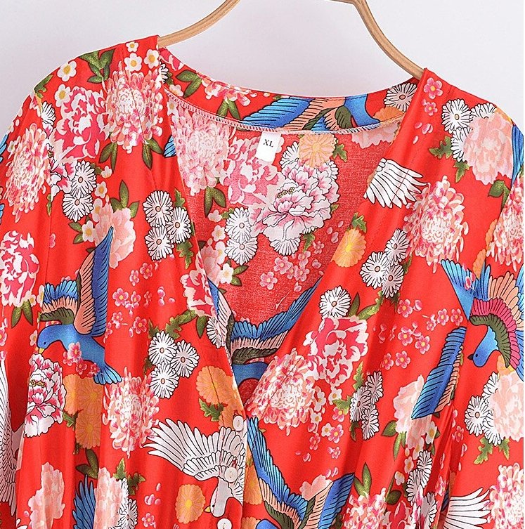 Robe Longue Fleurette Année 70 - Louise Vintage