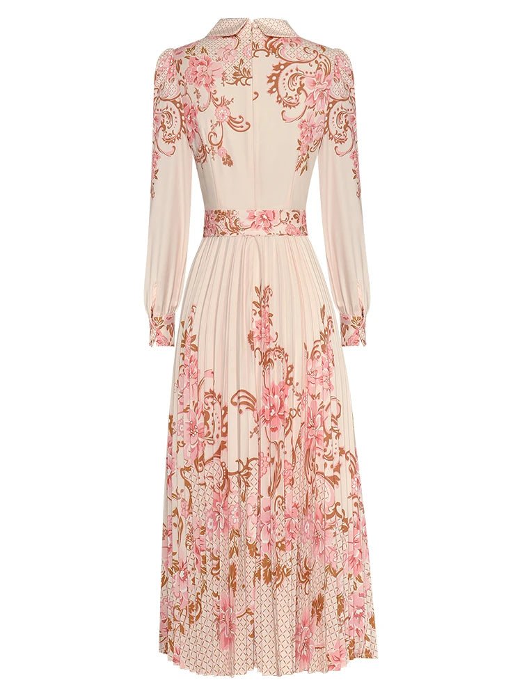 Robe Longue Fleurie Vintage Rose - Louise Vintage
