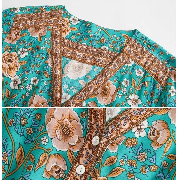 Robe Longue Style Années 70 - Louise Vintage