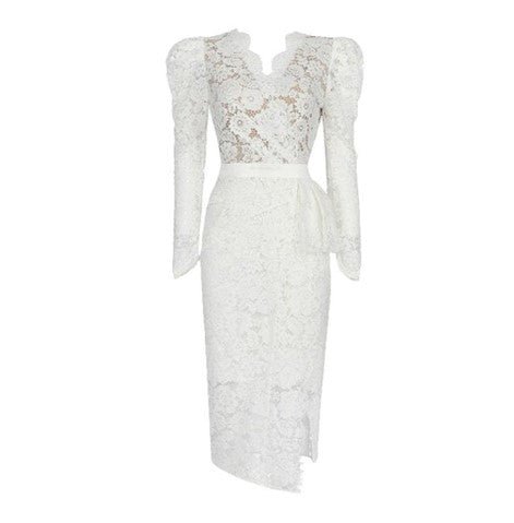 Robe Mariage Vintage Dentelle Blanche - Louise Vintage