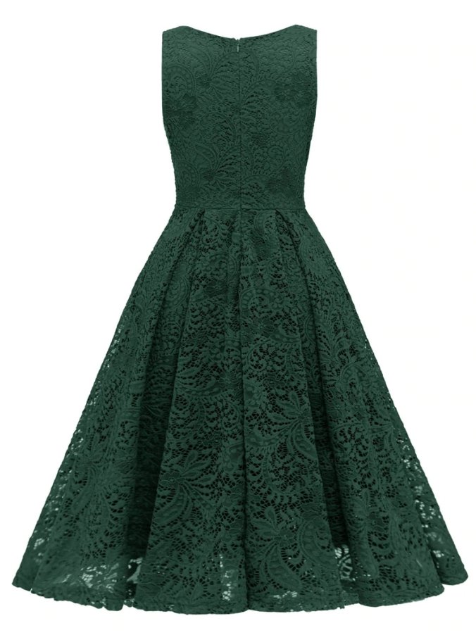 Robe Mariée Année 50 Verte - Louise Vintage