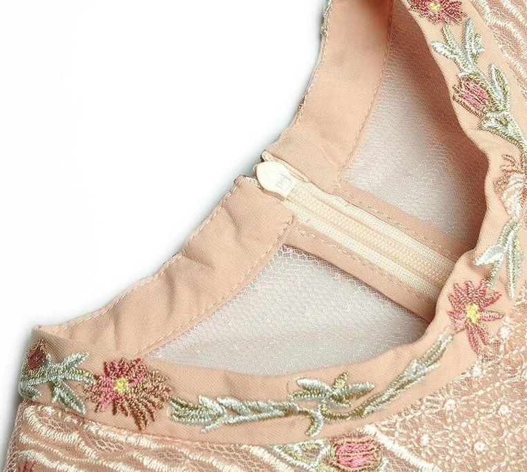 Robe Mi Longue Année 30 40 Rose - Louise Vintage