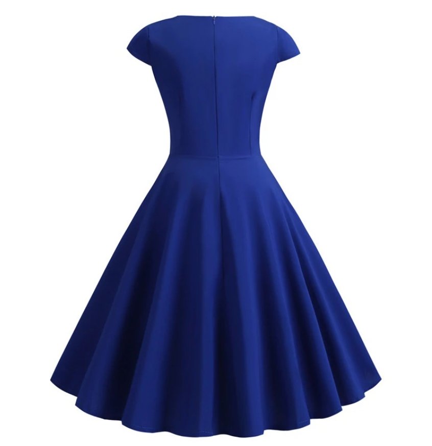 Robe Midi Vintage Bleu - Louise Vintage