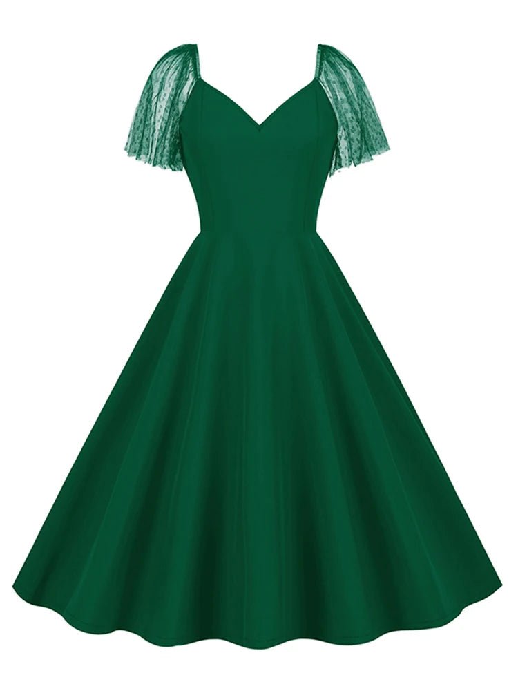 Robe Midi Vintage Verte - Louise Vintage