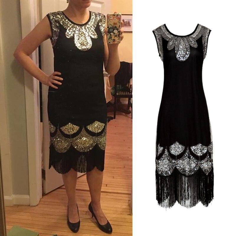 Robe Noire Années 20 (Avec Accéssoires) - Louise Vintage