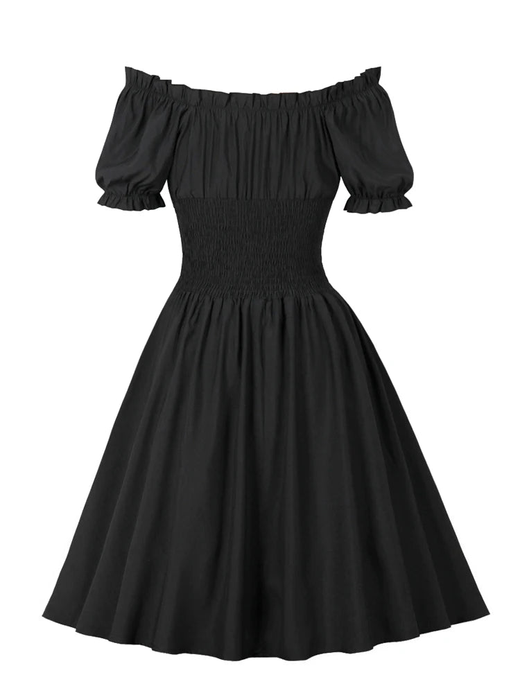 Robe Noire Années 50 Cocktail - Louise Vintage