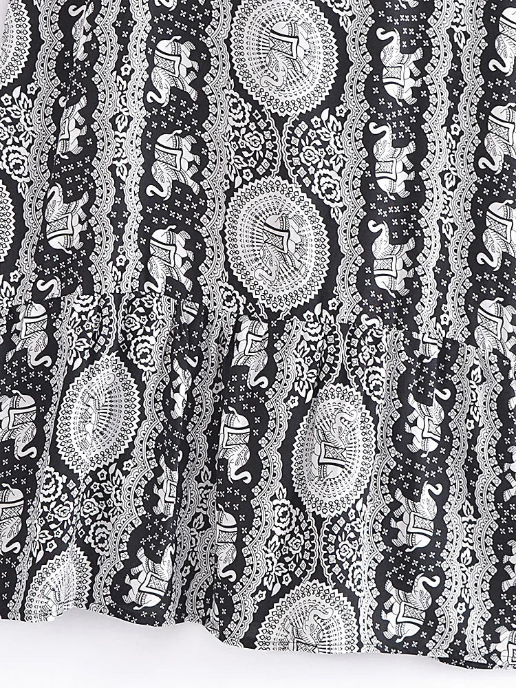 Robe Noire et Blanche Femme Année 70 - Louise Vintage