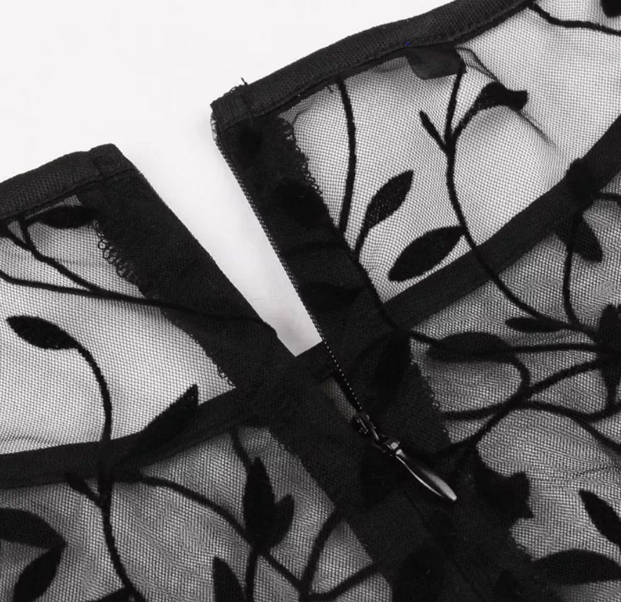 Robe Noire Style Année 50 - Louise Vintage