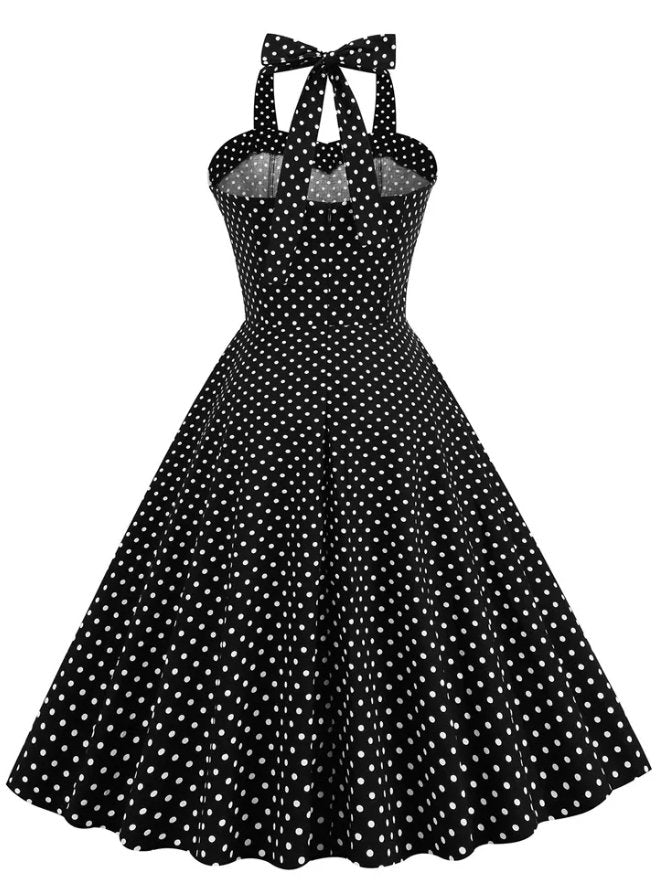Robe Patineuse Année 50 Noire - Louise Vintage