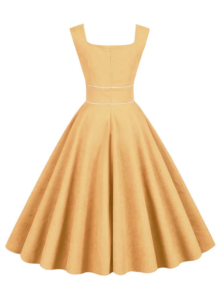 Robe Pin Up Année 50 Jaune - Louise Vintage