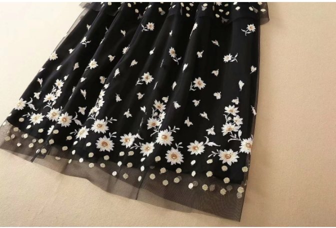 Robe Rétro 1940s Dentelle Noire - Louise Vintage