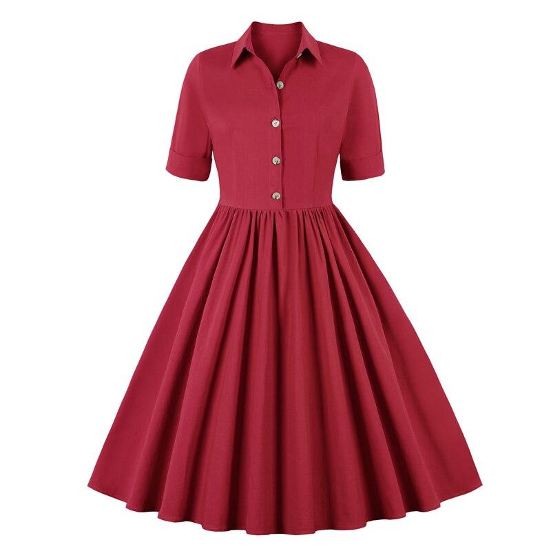 Robe Retro Annees 60 Bordeaux