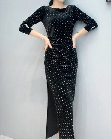 Robe Rétro Mode 1940s Noire - Louise Vintage