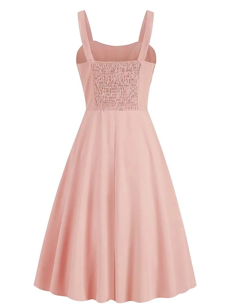 Robe Rétro pas Cher Rose - Louise Vintage