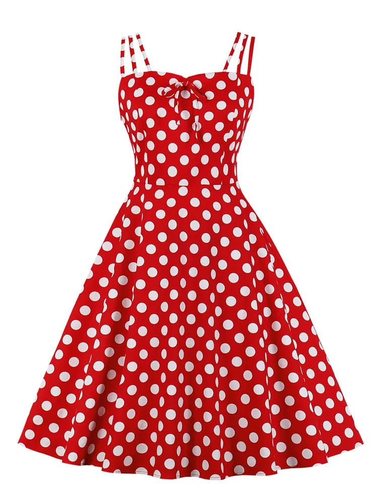 Robe Rockabilly Année 50 Rouge - Louise Vintage