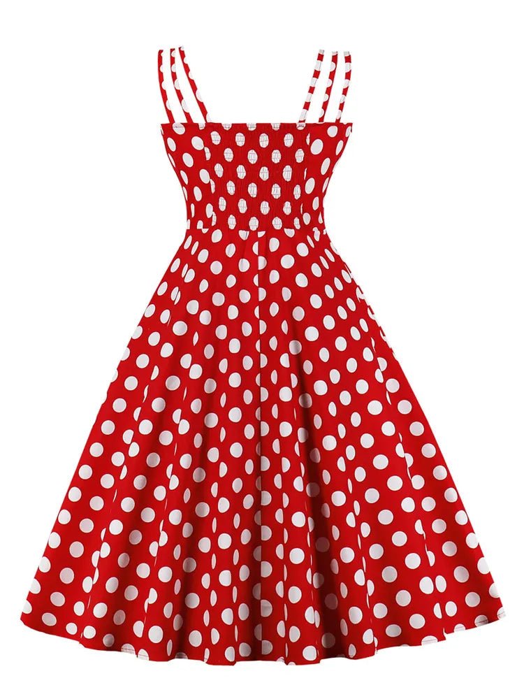Robe Rockabilly Année 50 Rouge - Louise Vintage