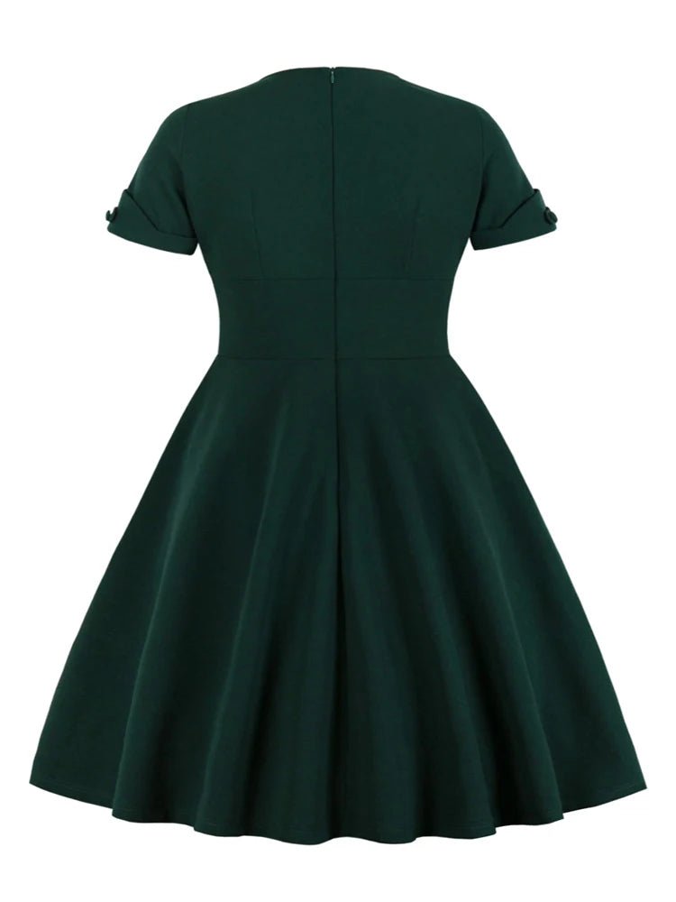 Robe Rockabilly Année 50 Vert - Louise Vintage