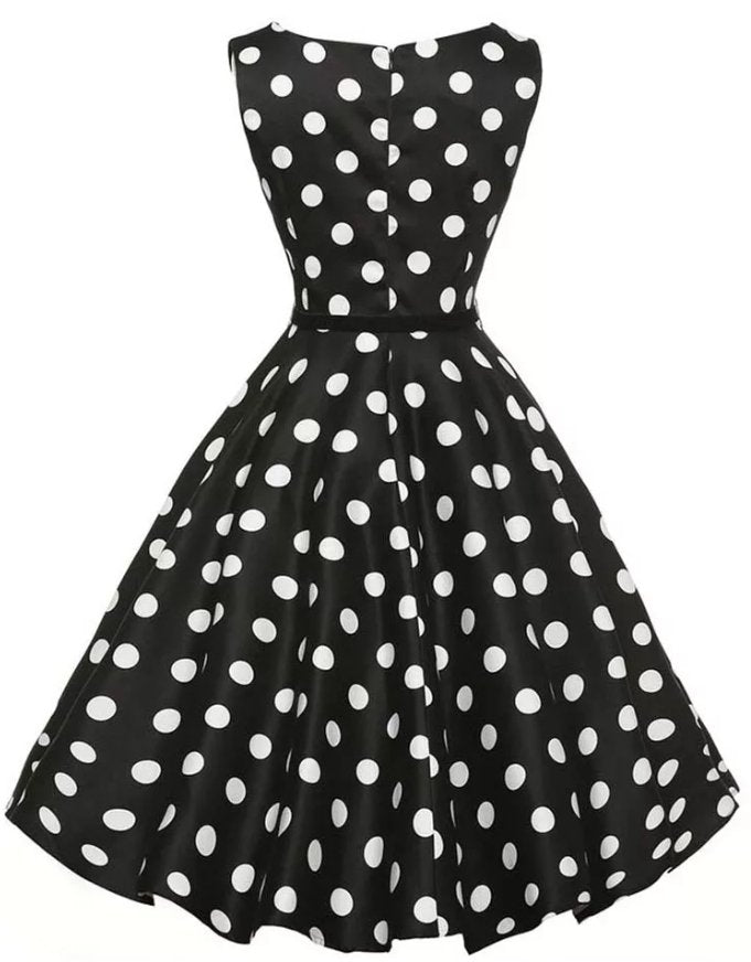 Robe Rockabilly Rétro Pin up à Pois Année 50 - Louise Vintage