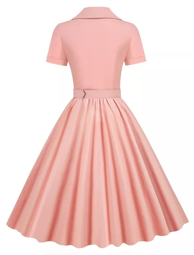 Robe Rose Année 50 - Louise Vintage